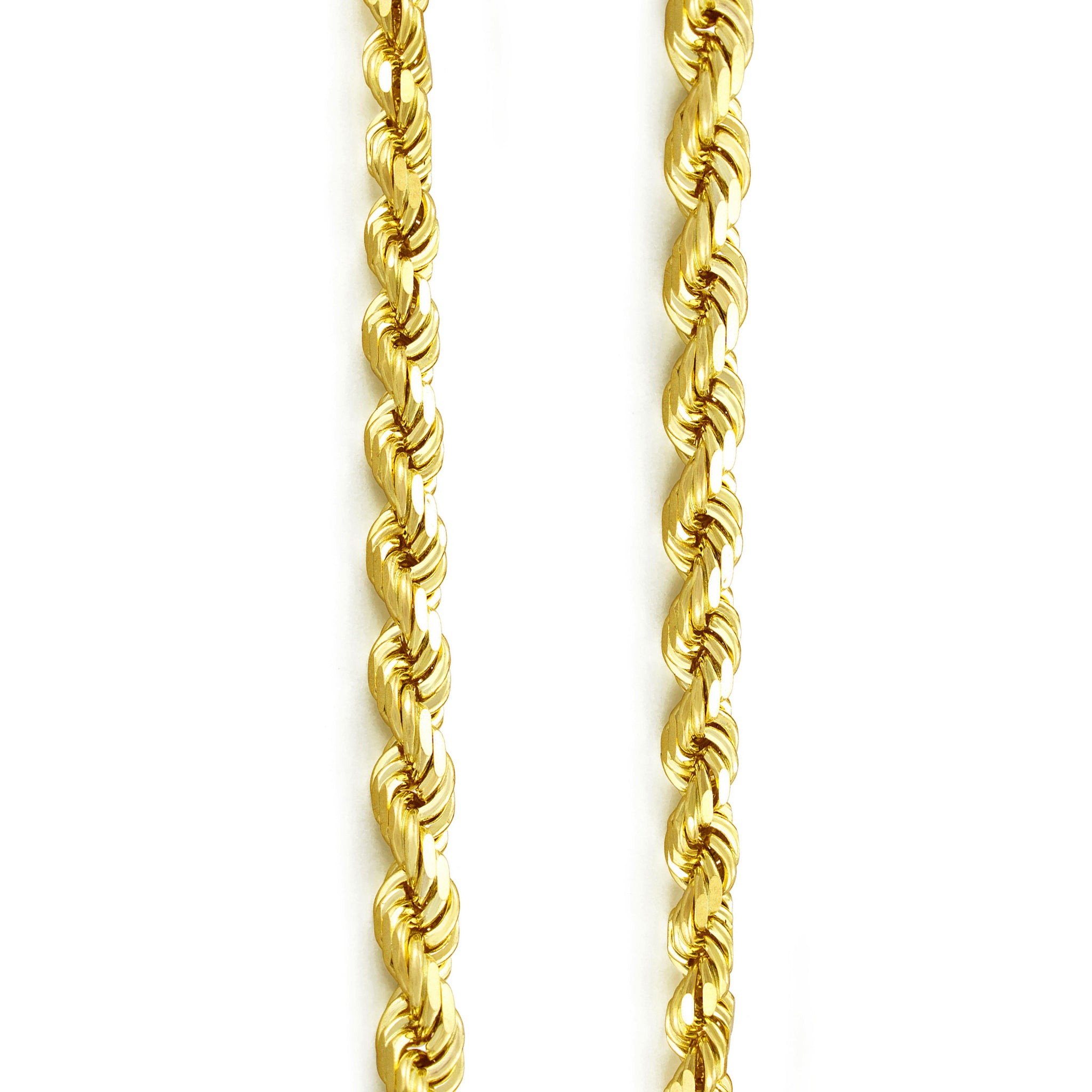 4mm Diamond Cut Rope Chain 14k Yellow Gold Proclamation Jewelry