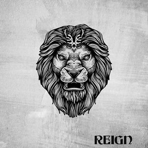 Reign, Gold Lion Head Pendant with Diamonds