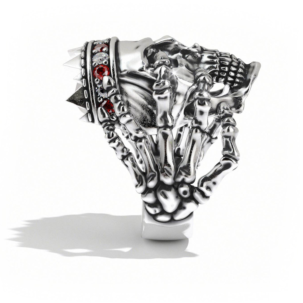 mens-silver-skull-ring-diamonds — Proclamation