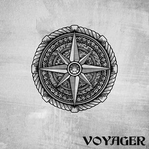 Voyager, White Gold Compass Pendant with Diamonds