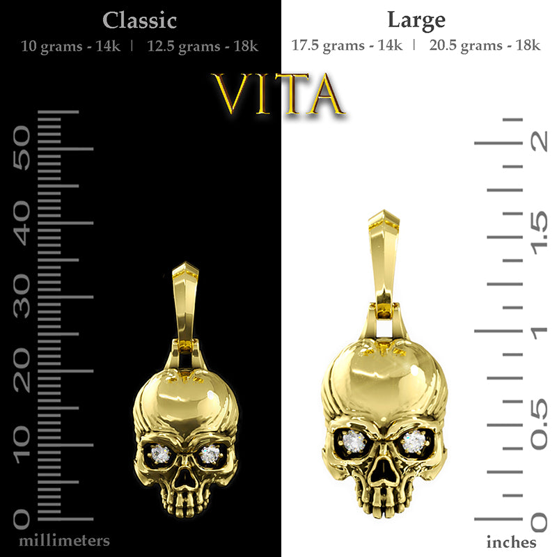 Gold Skull Pendant Solid 14k Gold Skull Pendant Proclamation Jewelry