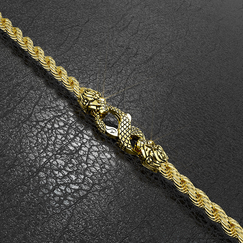 4mm Diamond Cut Rope Chain, 14K Yellow Gold, Proclamation Jewelry 24 / Luxury Lobster Clasp