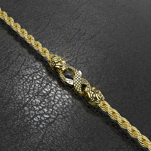 4mm Diamond Cut Rope Chain, 14k Yellow Gold
