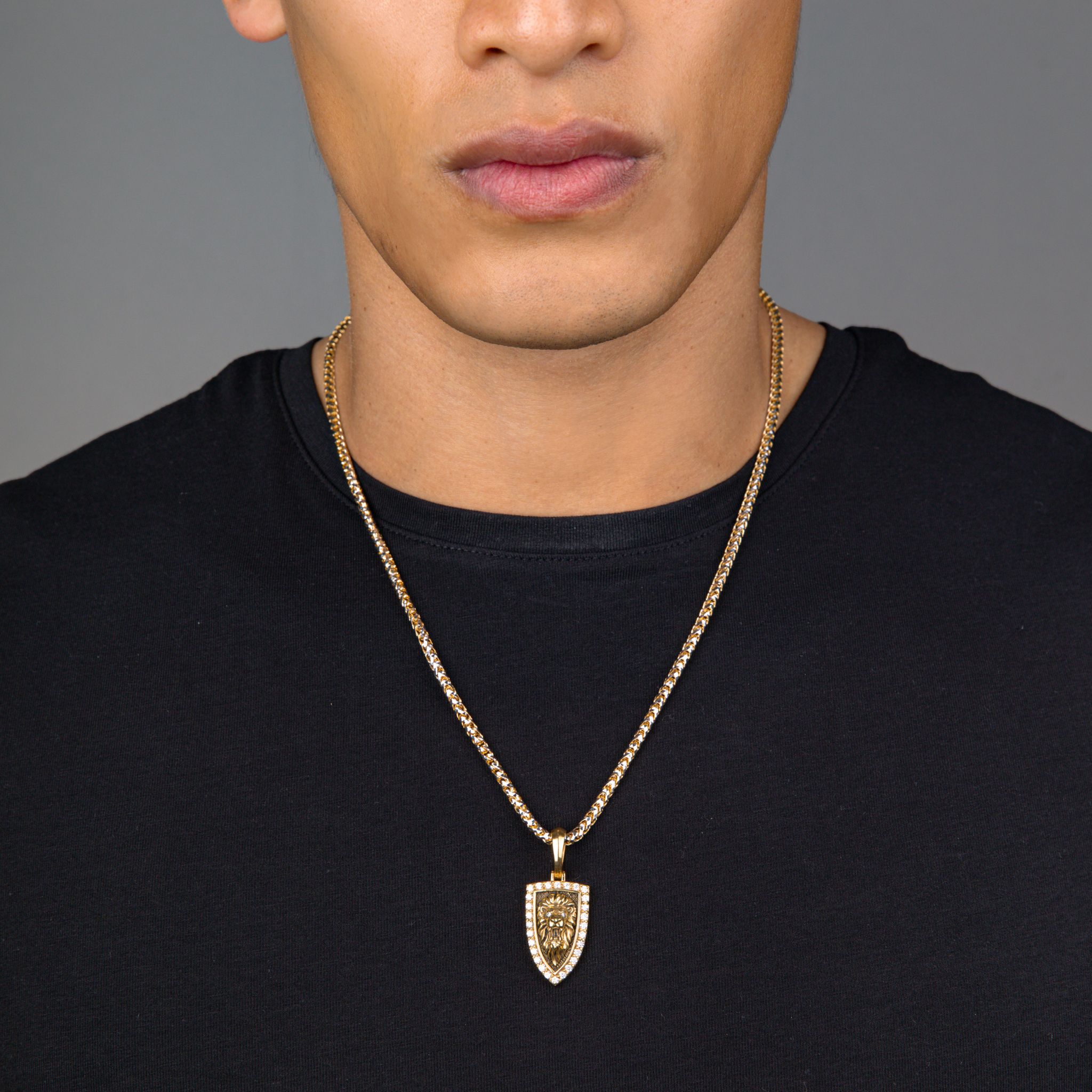 Gold Lion Pendant Mens Gold Pendant Lion Head Proclamation Jewelry
