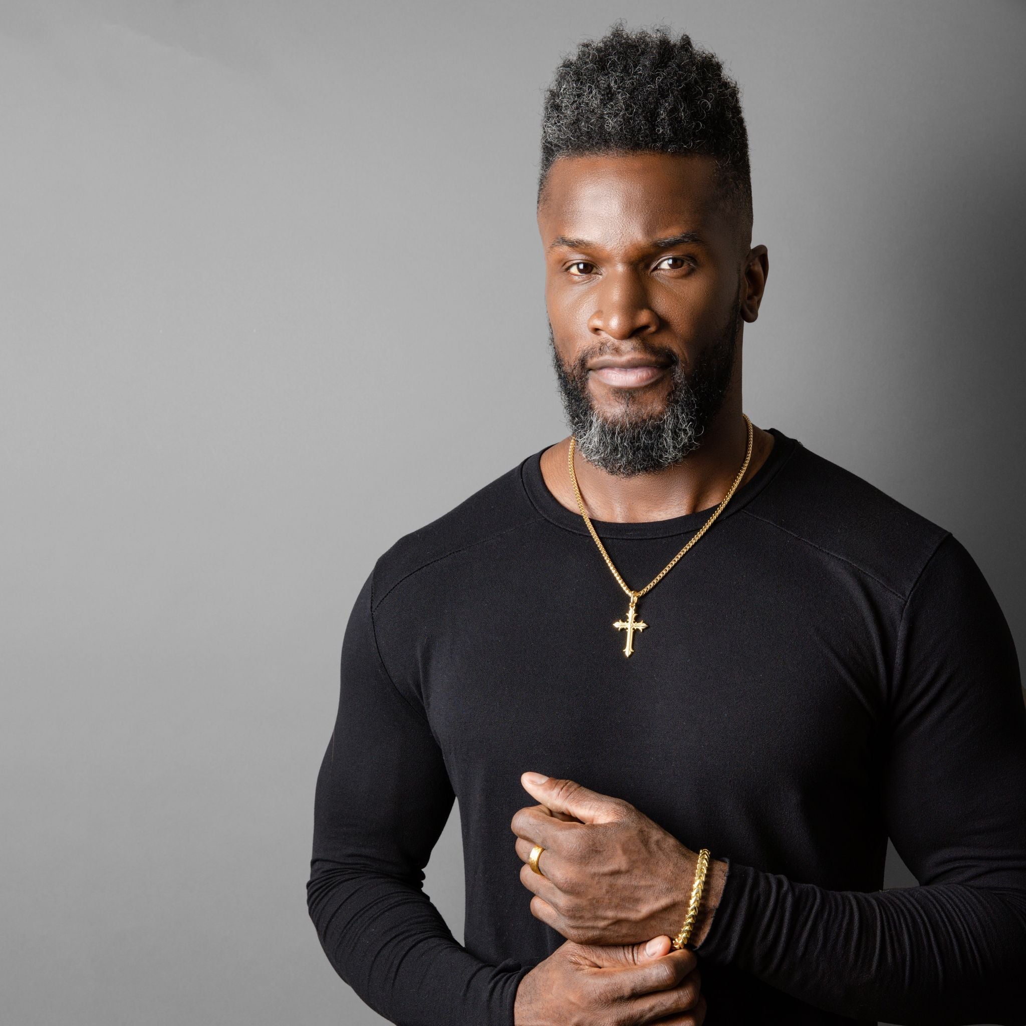 Faith, Gold Cross Pendant - Main Image