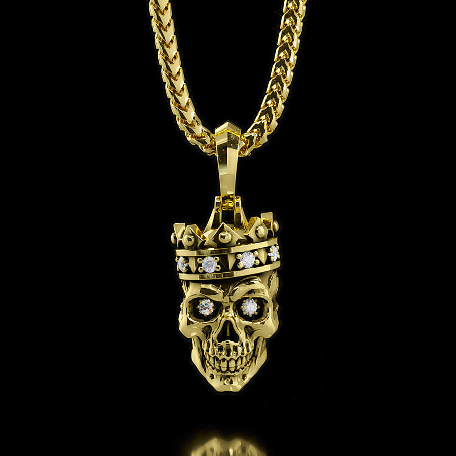 Gold skull discount necklace