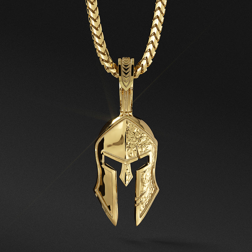 Spartan Pendant by Proclamation Jewelry, Gold Mens Spartan Necklace