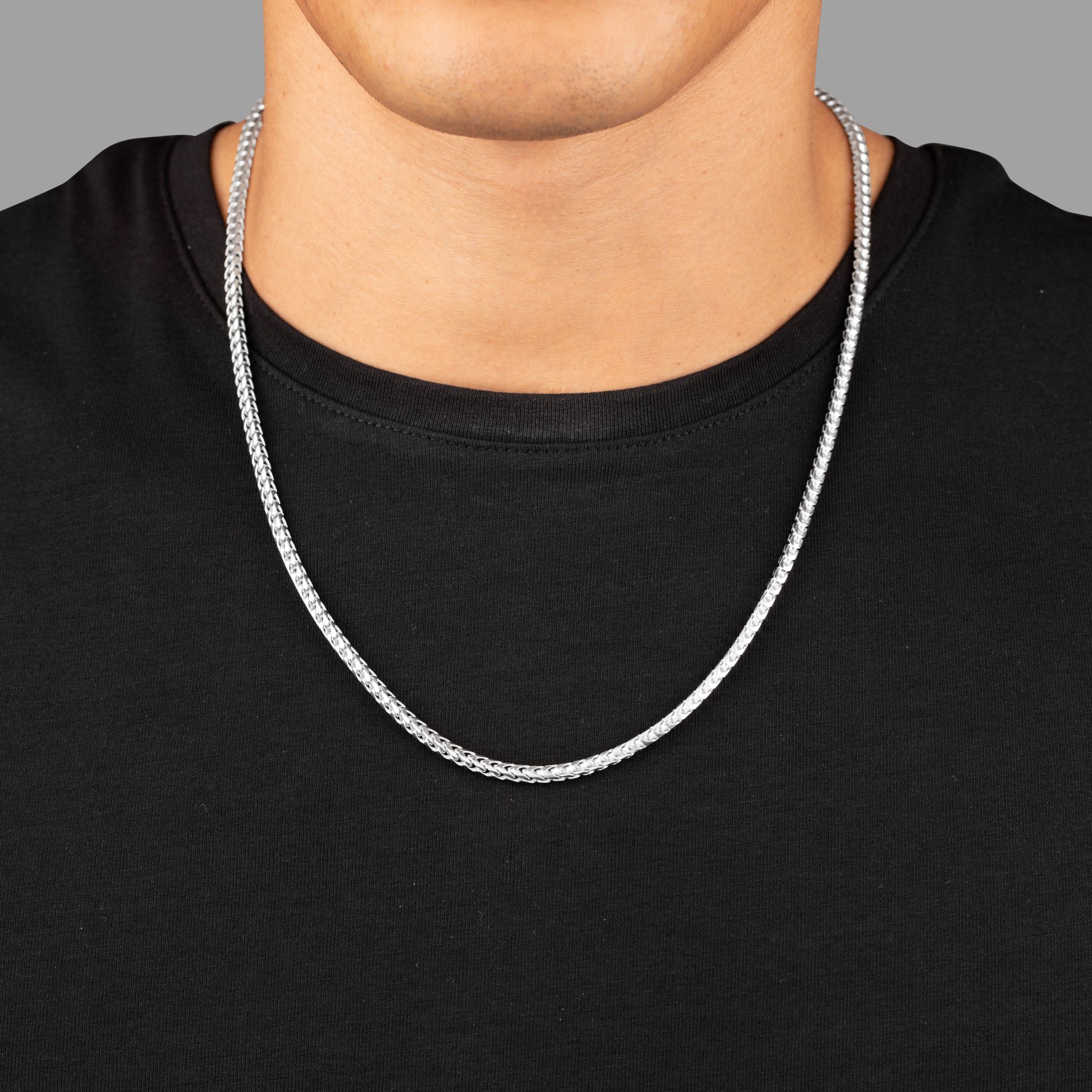 Solver Chain Silver Chain Necklace For Men