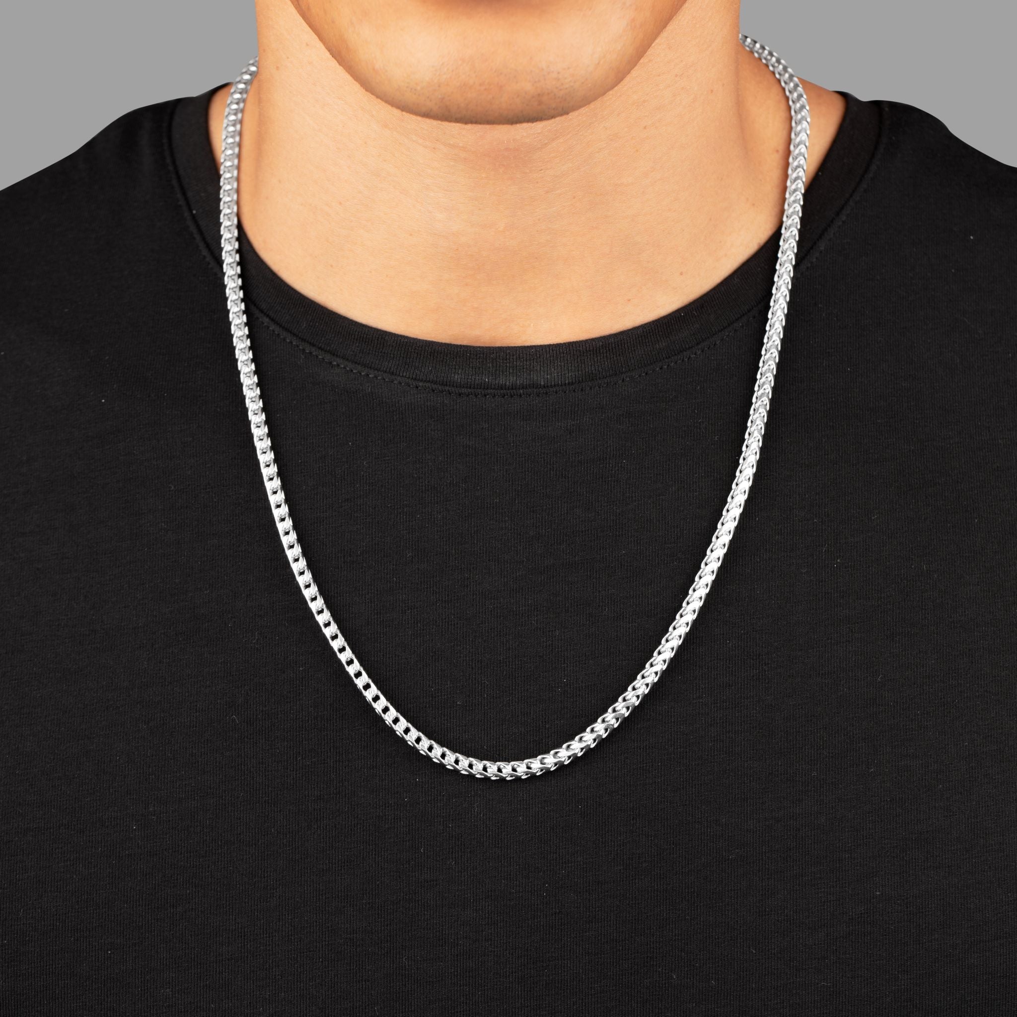 Proclamation Jewelry Men's Diamond Cut Franco Chain Necklace