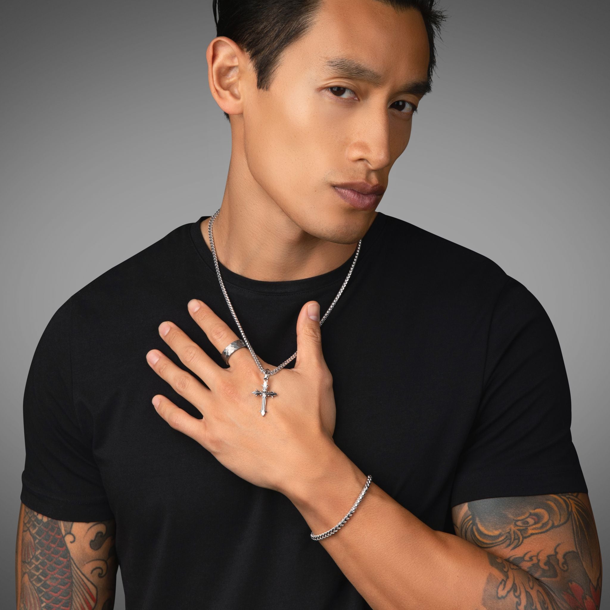 Mens small online cross necklace