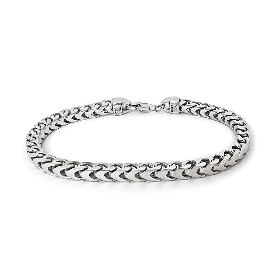 Tiara Sterling Silver Thick Double Curb Chain Bracelet