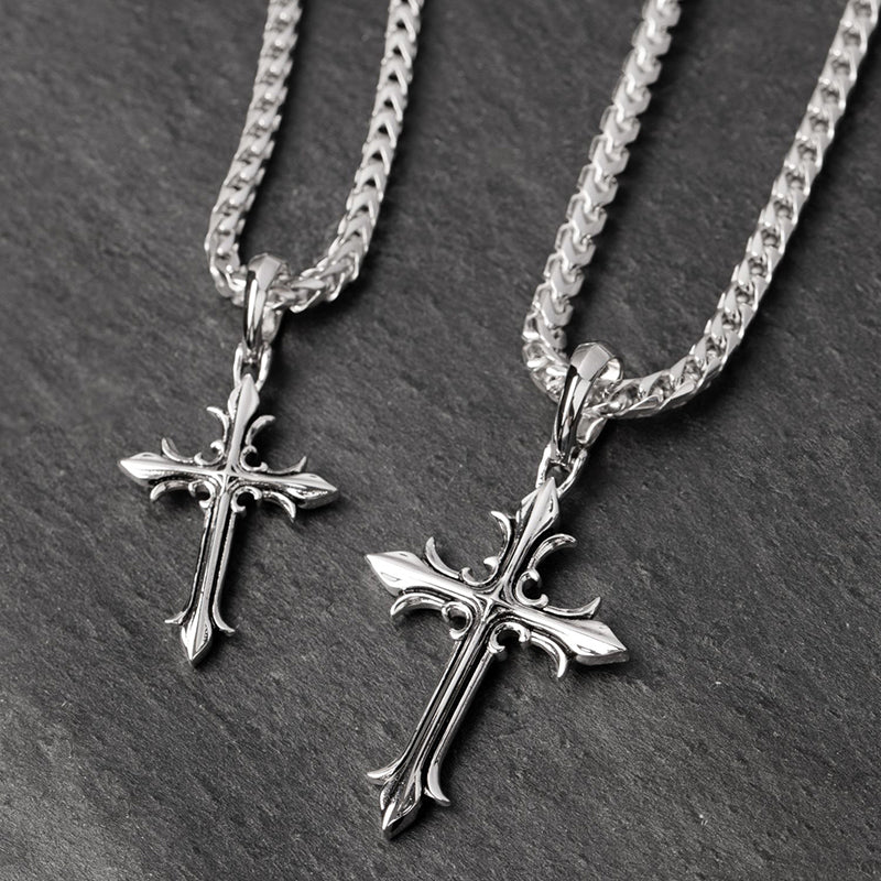 Unique silver on sale cross necklaces